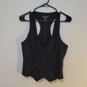 Stooshy Black Sleeveless Bustier Vest